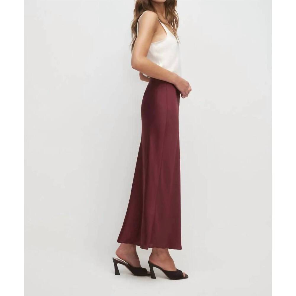 NEW FAVORITE DAUGHTER pull on midi skirt in vino - Picture 4 of 5